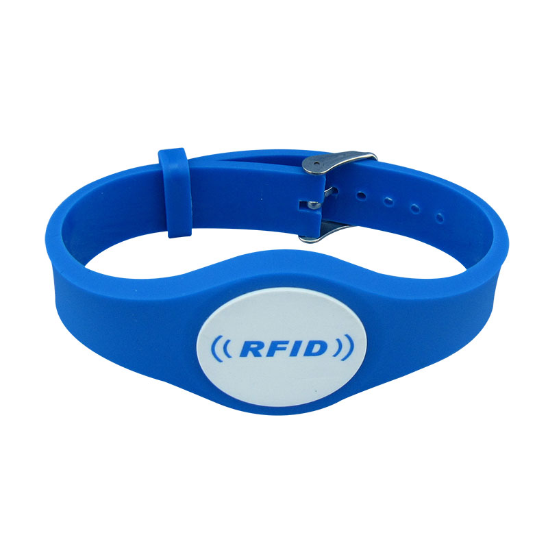 125KHZ ID Slap RFID ຢາງ Pvc Wristband